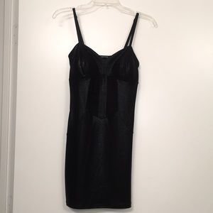 Foreign Exchange Snake Print Dress M Black